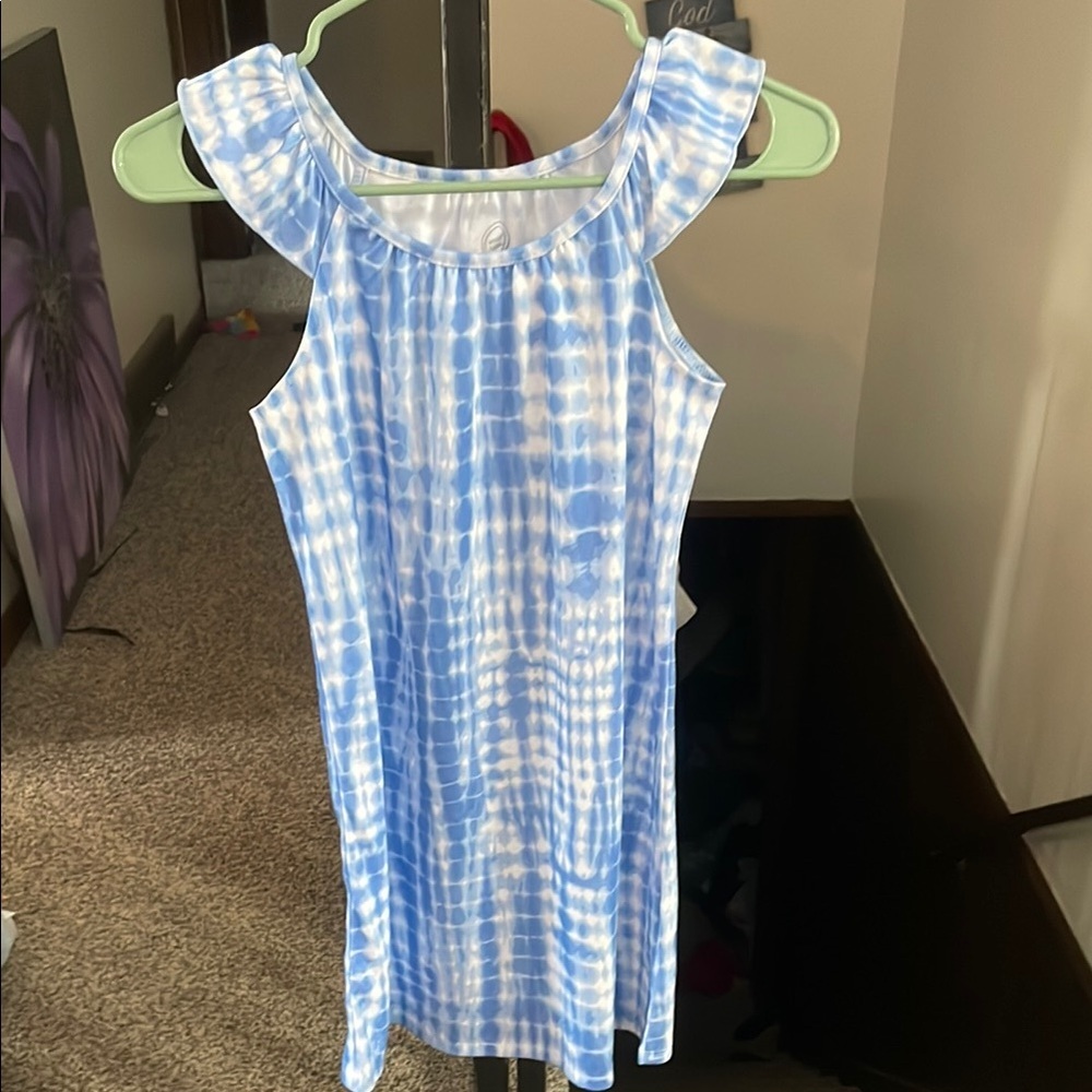 Wonder Nation Blue Tie-Dye Kids Casual Dress
